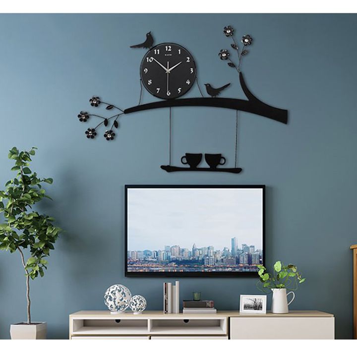 Đồng hồ decor treo tường đẹp giá rẻ cho nội thất phòng khách hiện đại