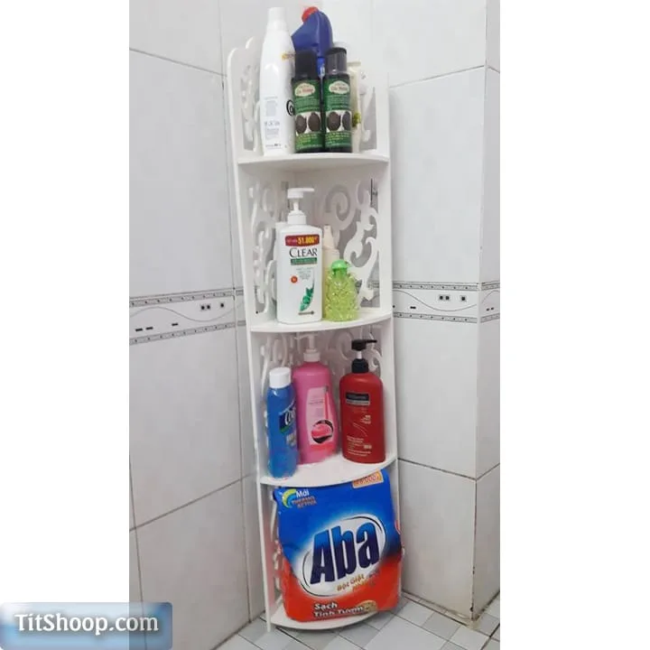 kệ góc nhà tắm hoa văn